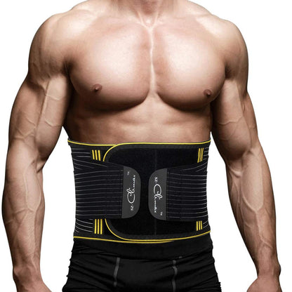 Women Postpartum Back Brace Lumbar Support Belt - Lower Back Pain Relief Belly Wrap for Abdominal Support, Torso Waist Belt Weight Lifting, Back Pain Brace for Women & Men and Low Back Brace (XL)